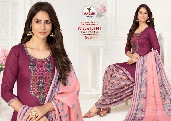 Vandana Mastani Patiyala Vol-9 Cotton Designer Patiyala Dress Material